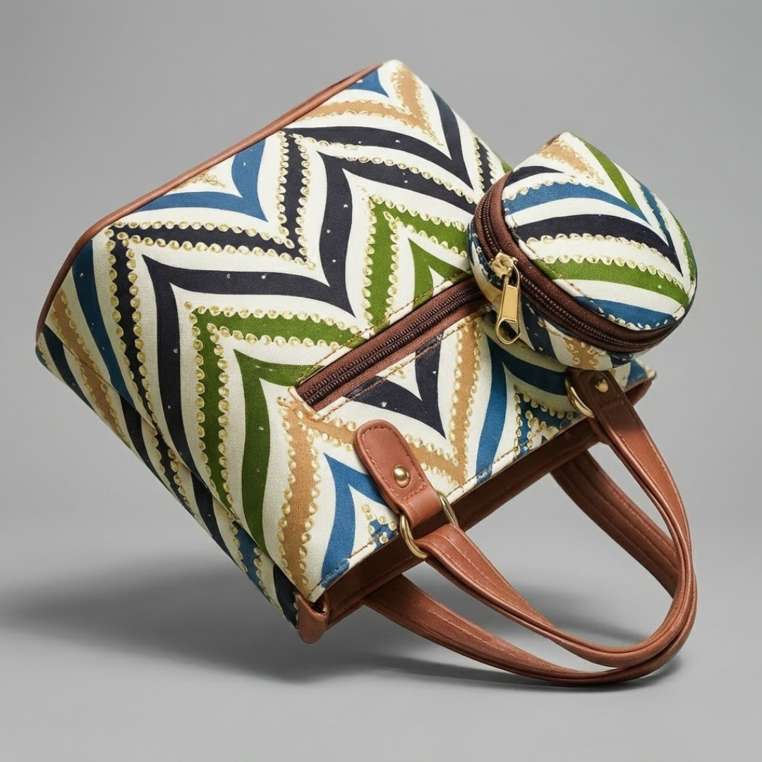 Multicolor Printed Ladies Handbag