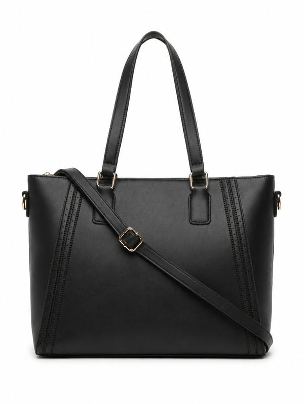 Premium Black Women Tote Bag with Adjustable Shoulder Strap