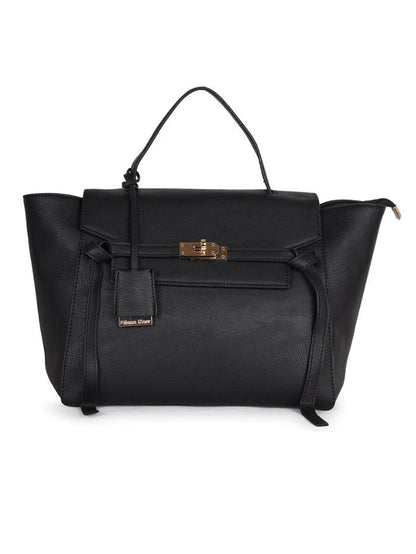 Luxury Structured Black Satchel Handbag for Women