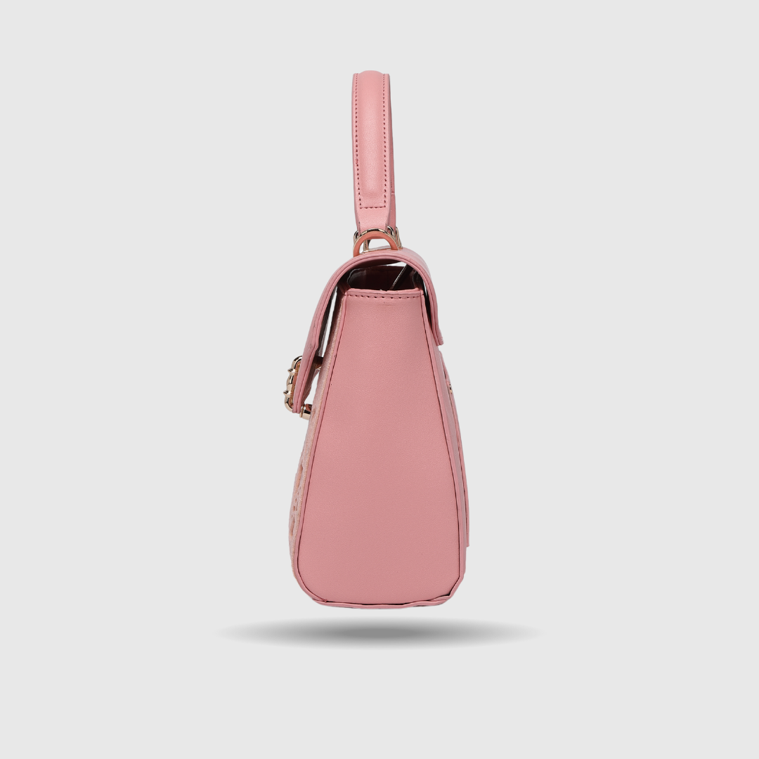 EMPORIO EMBOSSED MESSENGER Pink HANDBAG