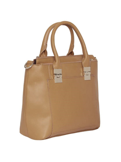 Elegant Beige Top Handle Handbag for Women