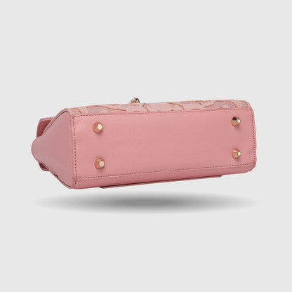 EMPORIO EMBOSSED MESSENGER Pink HANDBAG