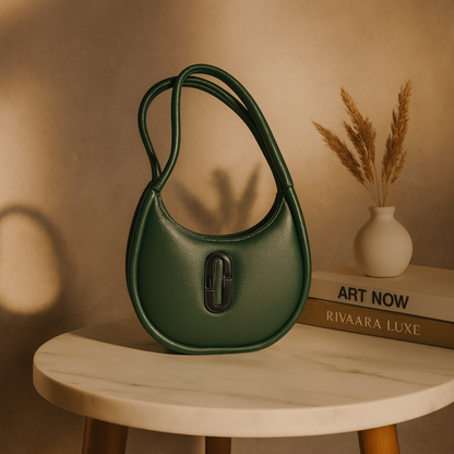 Oval Shape Shoulder Bag for Women - Premium PU Leather Stylish Handbag