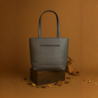 Premium Dark Grey Quilted Handbag