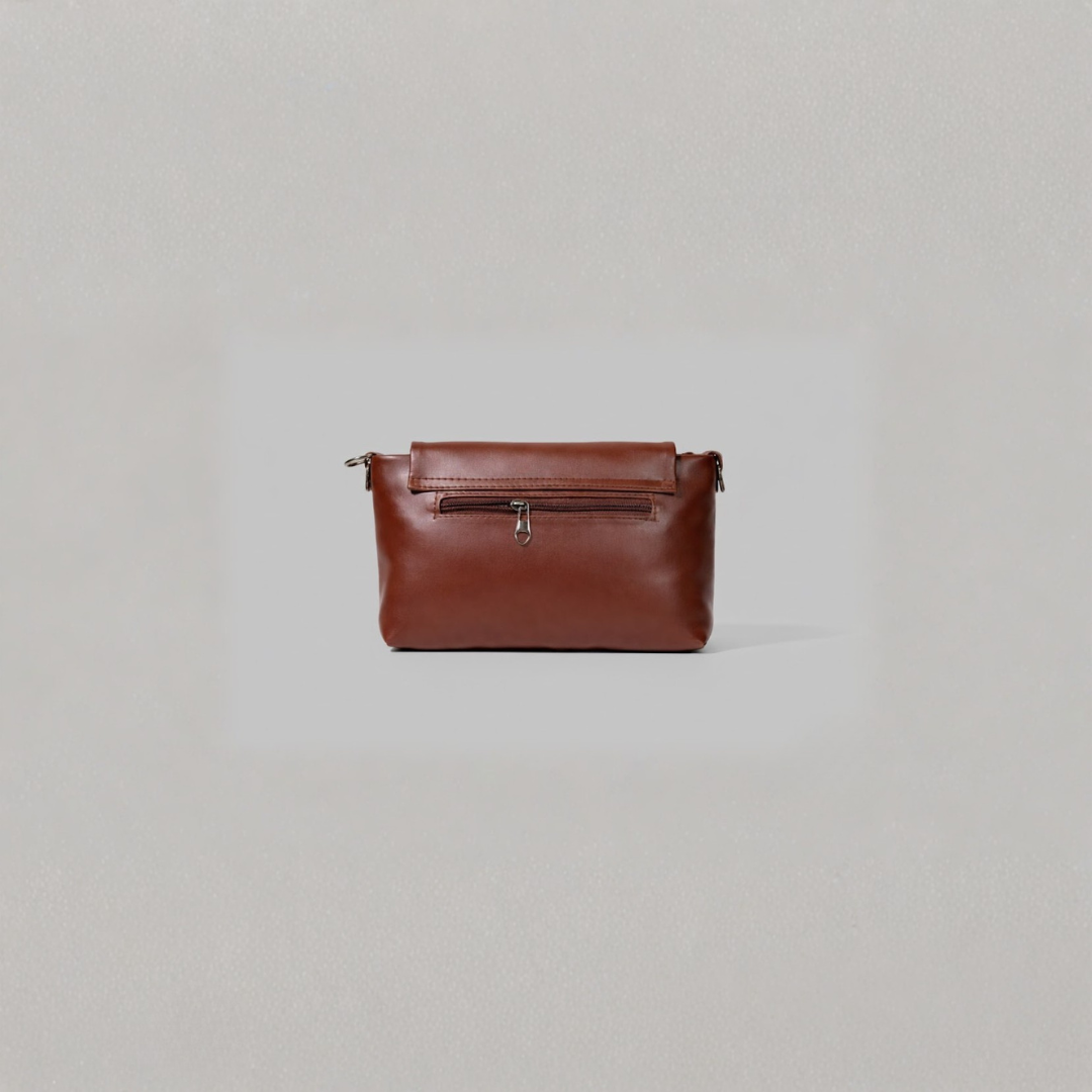 Classic Brown Bow Sling Crossbody Bag
