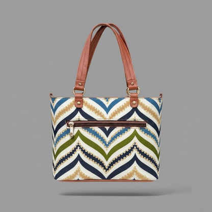 Multicolor Printed Ladies Handbag